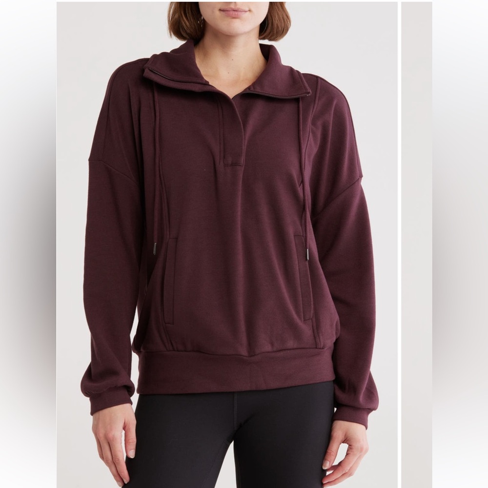 Zella Cozy Half Zip Pullover Sweatshirt